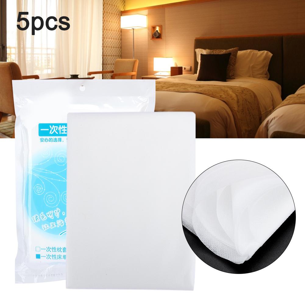 5pcs 120 x 200cm Disposable Bed Sheets Bed Cover Portable Outdoor Hotel Bedding Supplies