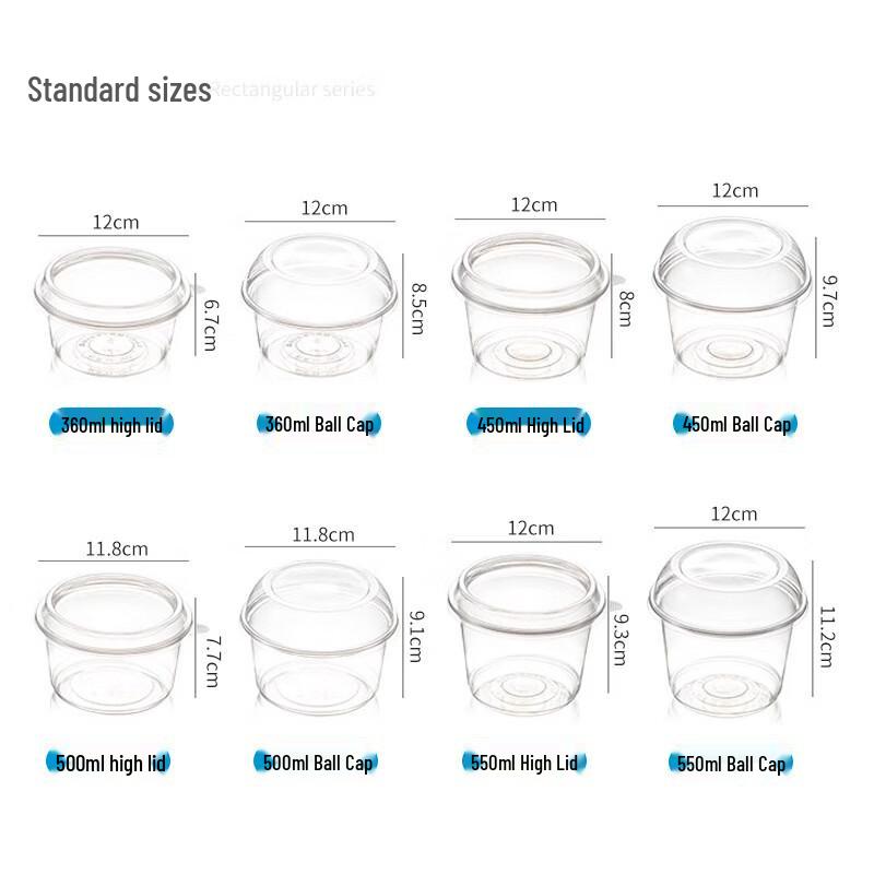 Yang Ge Disposable Round Dessert Takeaway Boxes