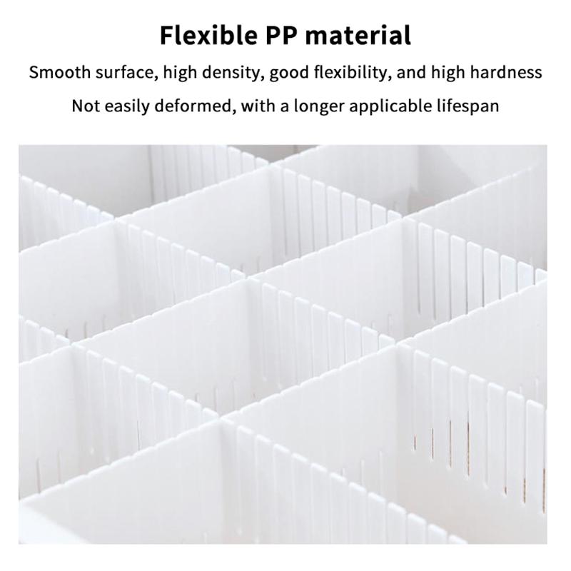 1/5/10Pcs Diy Cutting Drawer Dividers Combination Partition Board Space-Saving Wardrobe Closet Separator For Underwear Socks