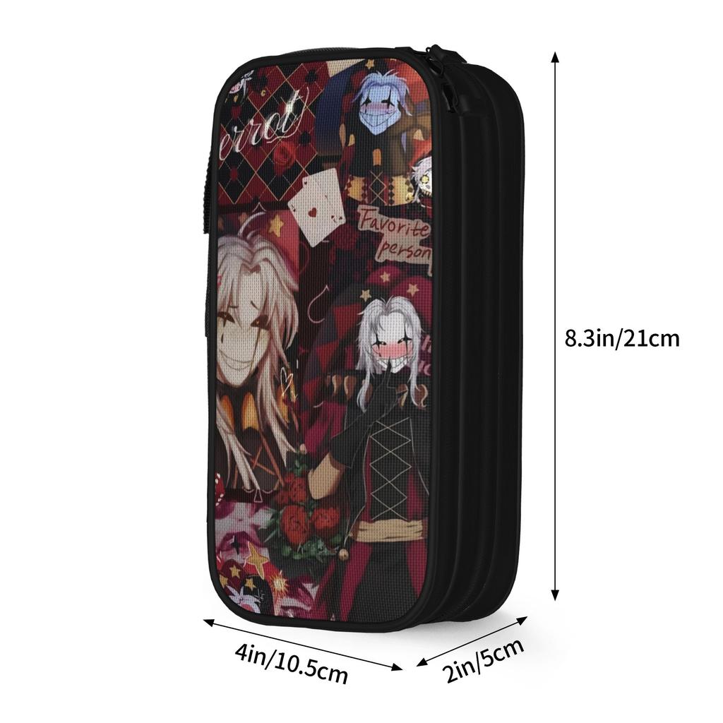 The F-Freak Circus Pierrot Pencil Cases Creative Pen Bag for Student Big Capacity Office Gift Pencilcases