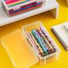 Large Capacity Transparent Pencil Case for Crayons, Colored Pencils, Markers, and Pens