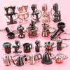 3D Mini Alloy Metal Coffee Equipment Key Ring Moka Pot Coffee Cup Bucket Keyring Cafe Gift for Coffee Lovers Keychain Pendants