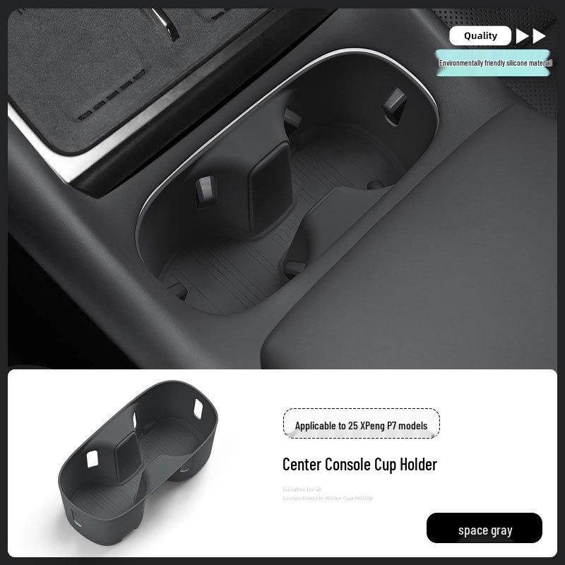 2025 Xiaopeng P7 Silicone Cup Holder Pad for Central Console Decoration