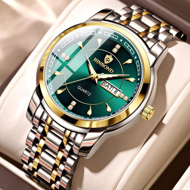 New waterproof business style men's watch luminous calendar men's sports high-end domineering stainless steel watch