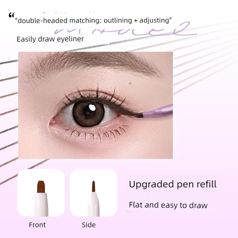 Rozo Precise Positioning Double-Ended Eyeliner Gel Pen, Water-Resistant, Smudge-Proof, Sweat-Resistant, Long-Lasting, 2026 New Model for Beginners