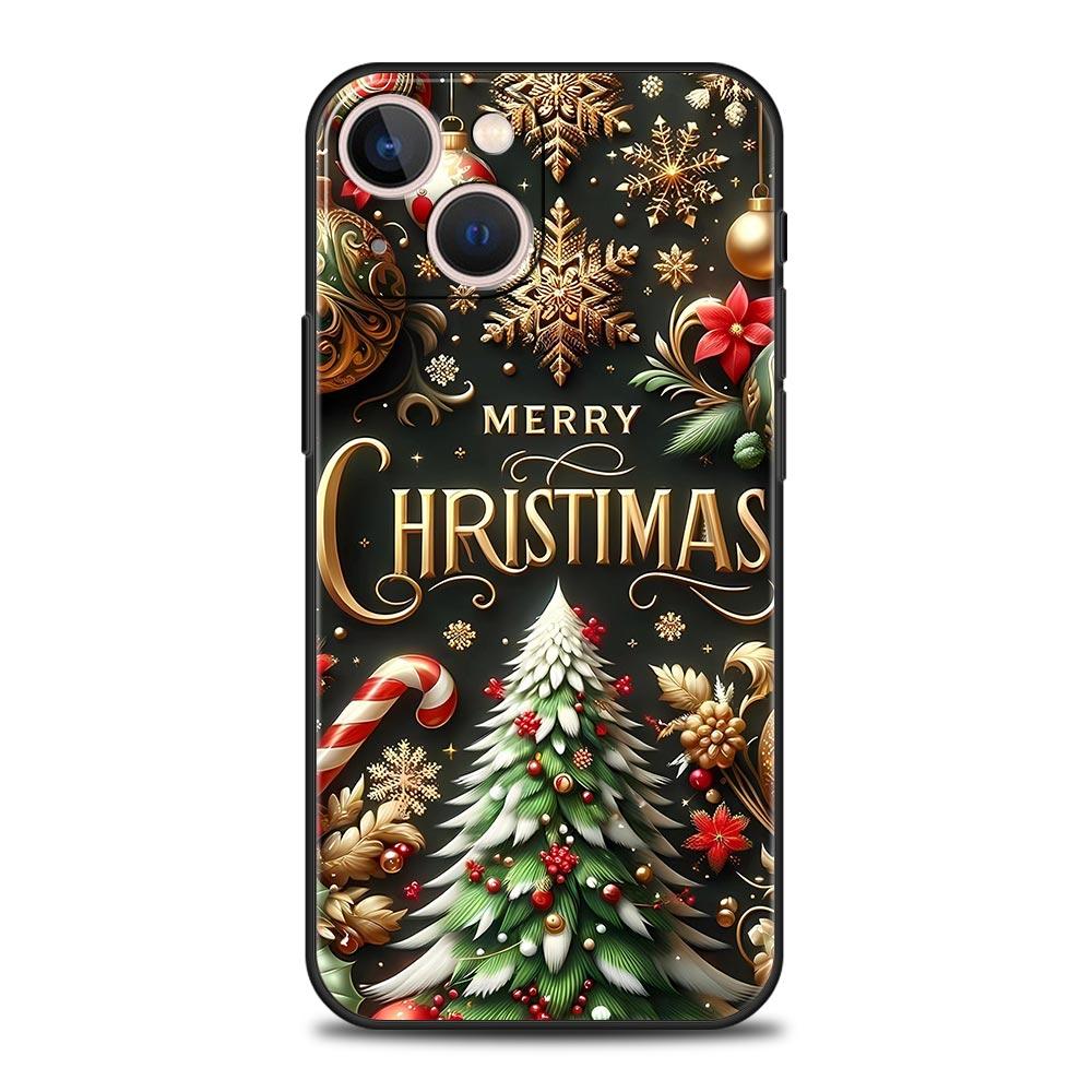 Frohe Weihnachten Handyhülle Cover für iPhone 17 16 15 14 13 12 Pro Max 11 Pro Max 17 AIR Plus Stoßfest Weiche TPU Hülle Funda Tasche