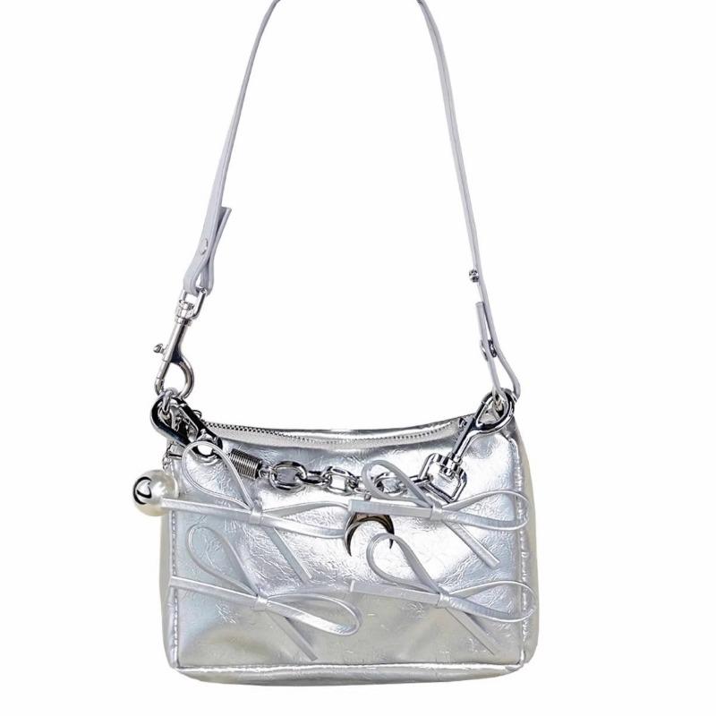 Bow Fashion Bag, Detachable Shoulder Bag, Small Square Bag, Chain Underarm Bag