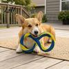 Training Toys for Aggressive Chewers Dog Tug Toy Nylon 8-Shaped Chew Interactive Teeth Cleaning Dogs Rope Chewers Outdoor Training of War