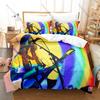 T-Tame Impala Duvet Cover + 2 Pillowcases Soft Gradient Cosmic Line Art Print Soft Quilt Cover Set Australian Legend Rock Band