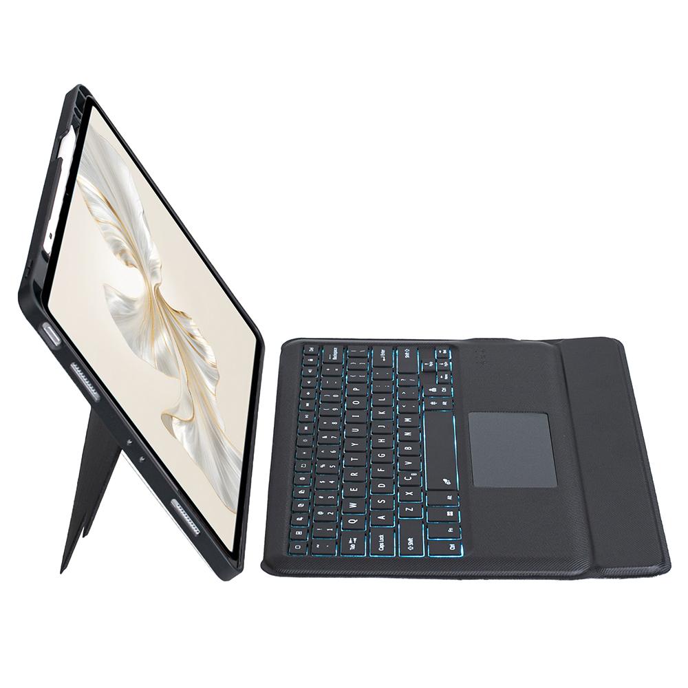 

THV8-AS For Honor Pad 9 Pro/Pad V8 Pro Leather Stand Cover+Backlit Touchpad Bluetooth-compatible Keyboard A
