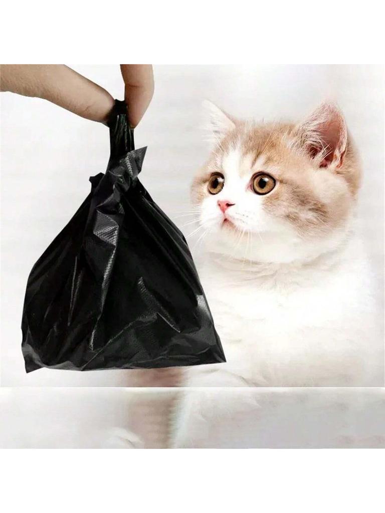 100/300PCS Cat Poop Bag Garbage Bag Shovel Official Small Pet Cat Dog Toilet Bag Black Disposable To