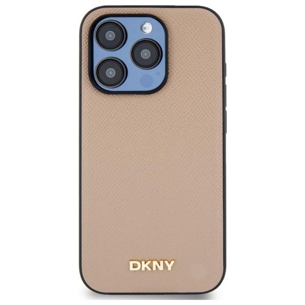 Dkny Dkhmp15Lpghlme Iphone 15 Pro 6.1   Beżowy/Beige Hardcase Grained Metal Logo Magsafe