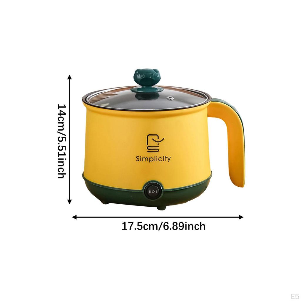 Elektrischer Topf 1,8L Shabu Nudelkocher für Nudeln Reis College Blau