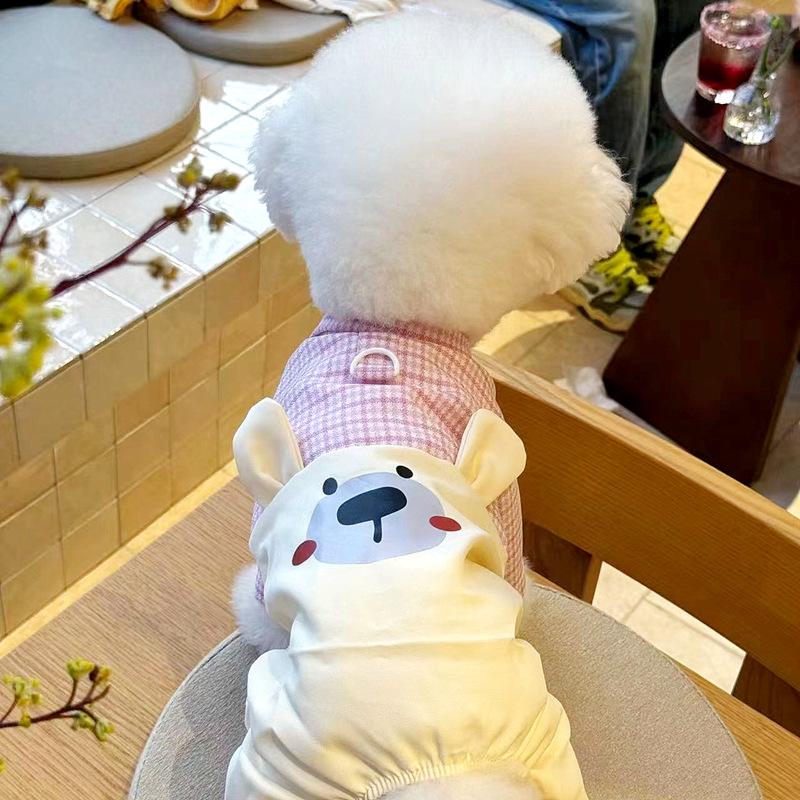 Tractionable Small Dog Spring and Summer Four-legged Clothing Small Dog Teddy Bichon VIP Thin Pet Clothing