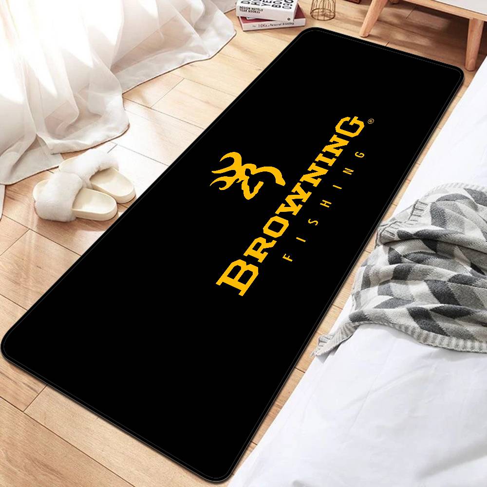 B-Browning Logo Room Mats Retro Multiple Choice Living Room Kitchen Rug Non-Slip Welcome Rug