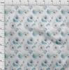 oneOone Cotton Flex Light Gray Fabric Florals Dress Material Fabric Print Fabric By The Yard 40 Inch