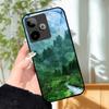 Für Realme GT7 5G Hülle Luxus Malerei Cover Gehärtetes Glas Handyhülle Für Realme GT 7 Fundas Harte PC Stoßfeste Schale Bumper