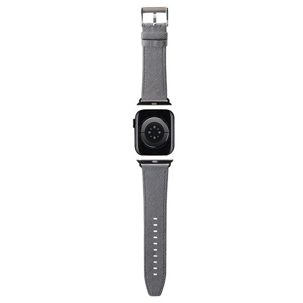 Karl Lagerfeld Pasek Klawlsaklhpg Apple Watch 42/44/45/49Mm Srebrny/Silver Strap Saffiano Monogram