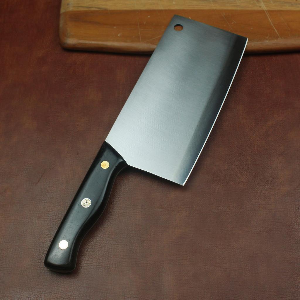 8 Inch Chopper Knife Welding DC53 Mode Steel Blade Ebony Handle Slicing Cleaver Machete Kitchen Knife Meat And Poultry Tools