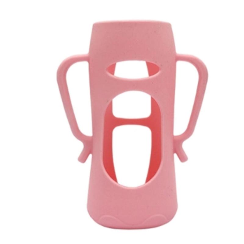 Heat Resistant Silicone Baby Bottle Sleeve With Nonslip Handle for Secure Grip and Heat Protections