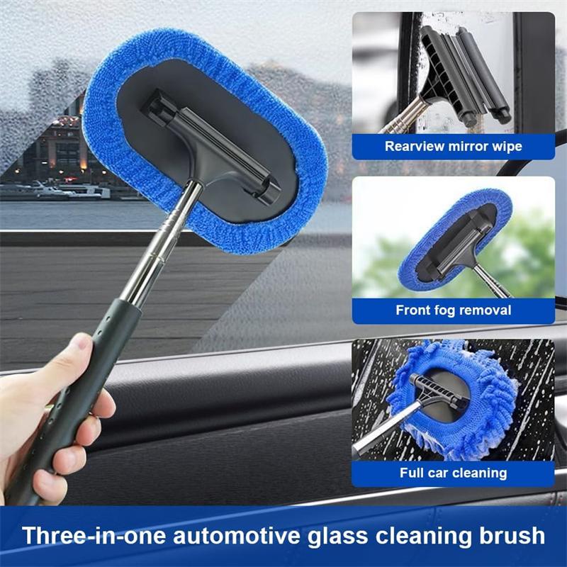 Telescopic Car Cleaning Brush Long Handle Car Wash Mop Microfiber Cleaner Tool