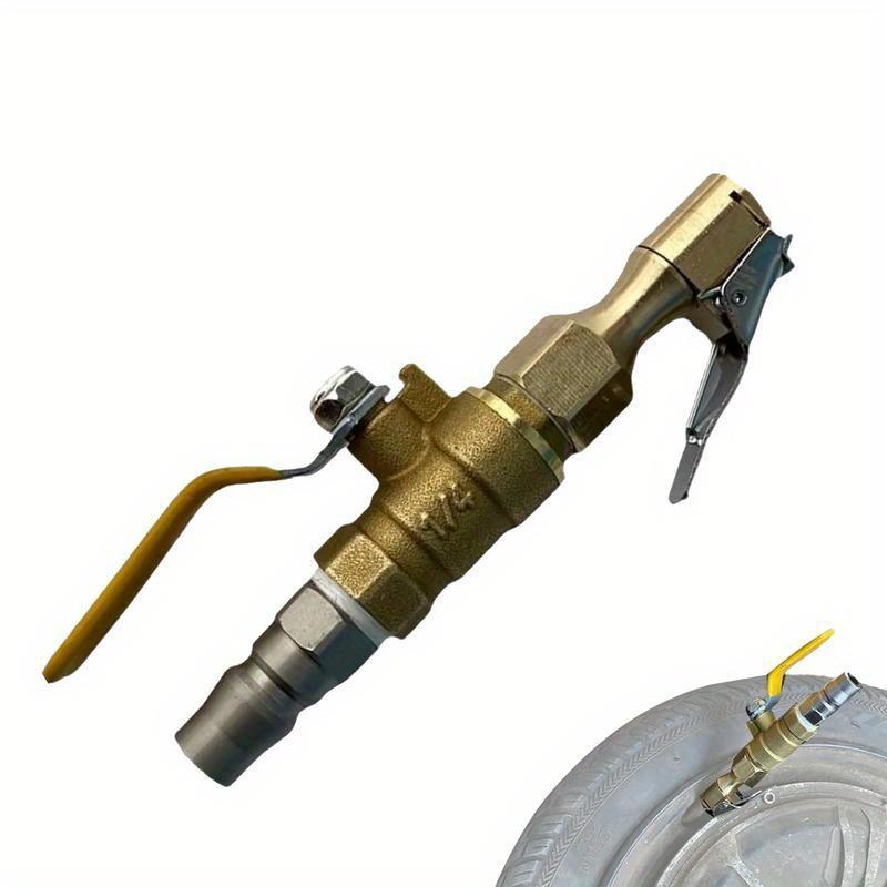 1 Stück Autoreifenfüller-Düse mit Verriegelung am Reifenfüller-Futterstück, Schnellaufblas-Schlauchdüse mit Ventil, Luftkompressor-Adapter für Auto