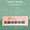 Kids Electronic Piano Keyboard Toy with Microphone 37 Keys Multi-function Musical Instrument Toy Toddlers Boys Girls USB Battery Powered Educational