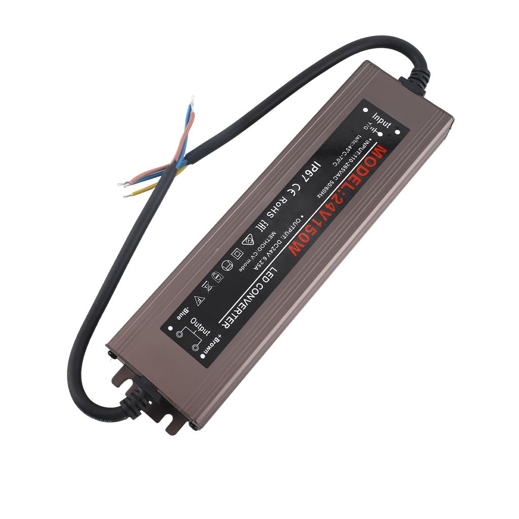 IP67 LED Driver Switch Power Supply Transformer Adapter Constant Voltage Output for LED Strip Light Outdoor Lightbox