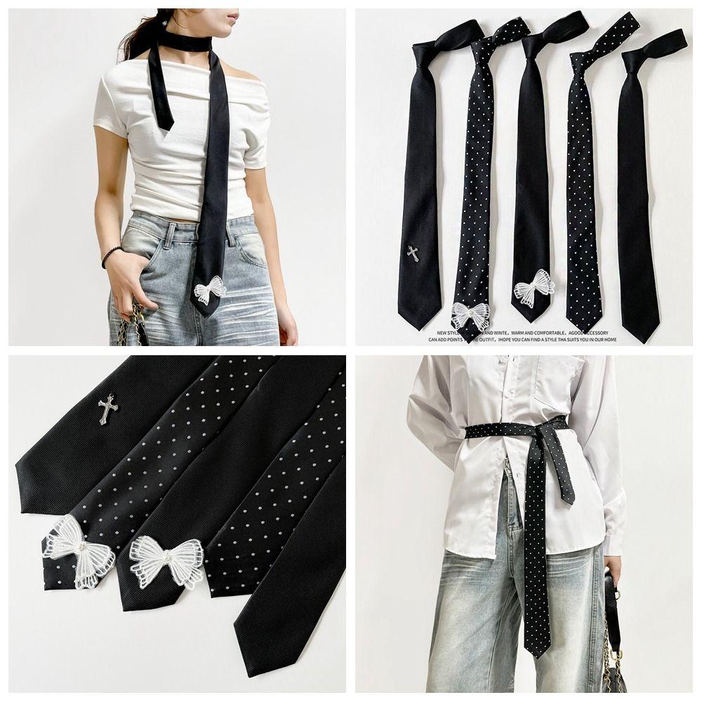 Temperament Korean Polka Dot Tie Wave Point Bowknot JK Uniform Necktie College Style Printed Belt Accessories Men
