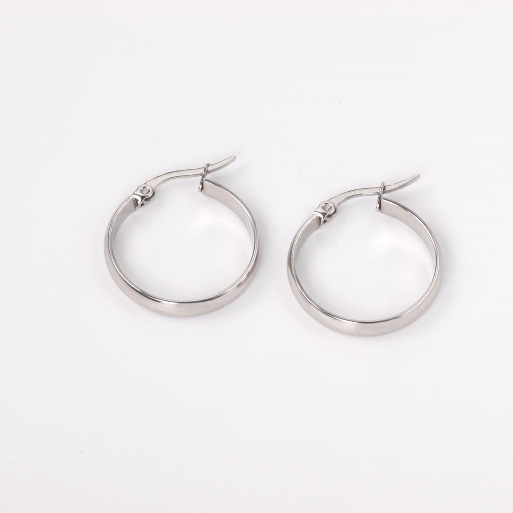 Trendy Hoop Earrings Stainless Steel Gold Plated Round Huggie Earrings For Women Party Jewelry Gifts Accessories