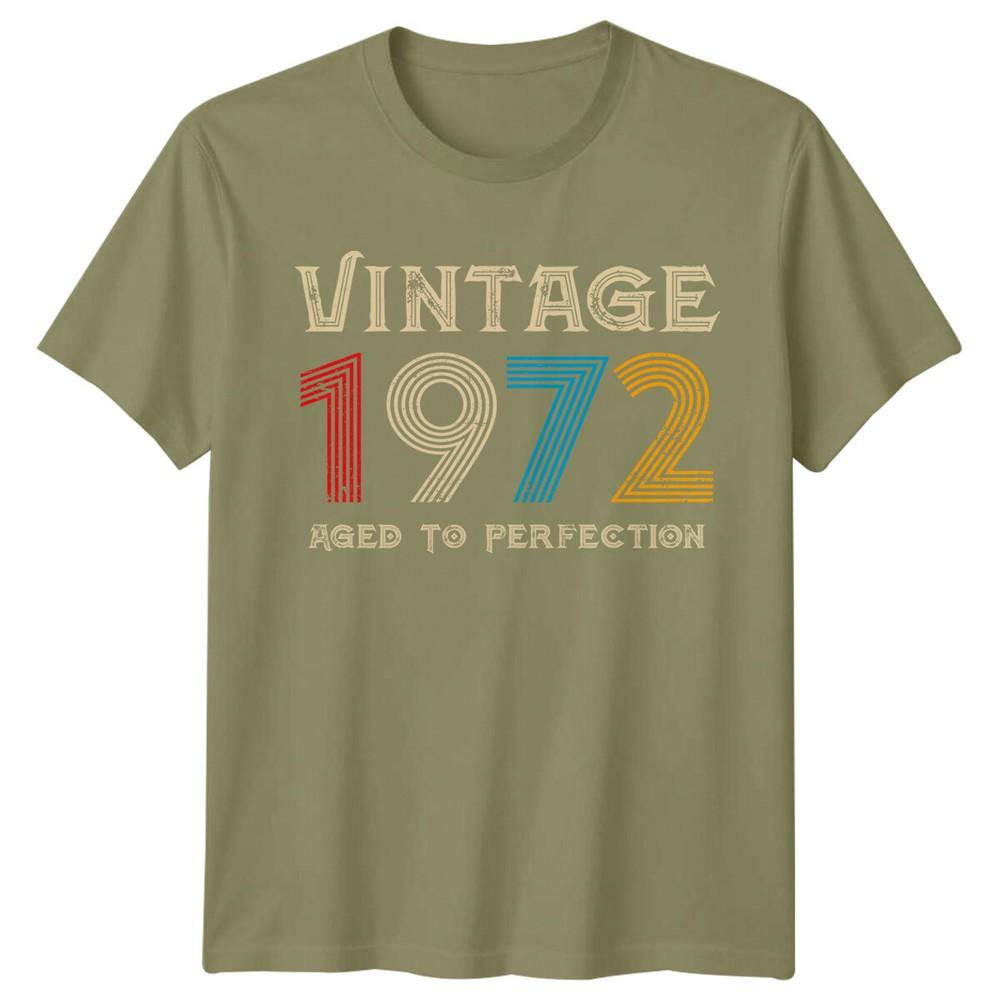 Vintage 1972 Unisexs T Shirt 54th Birthday Aged To Perfection Retro Tee