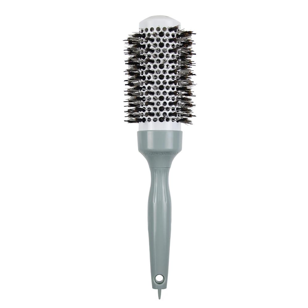 Hot Sale Green Grey Bristle Aluminium Tube Comb Hairdressing Curling Comb Air Conductive Styling Comb Anti-static Cylinder Roller Comb