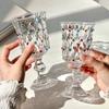 French Style Embossed Dot Champagne Wine Glass Set Hand Painted Stemware for Party Wedding Home Dining Elegant Gift