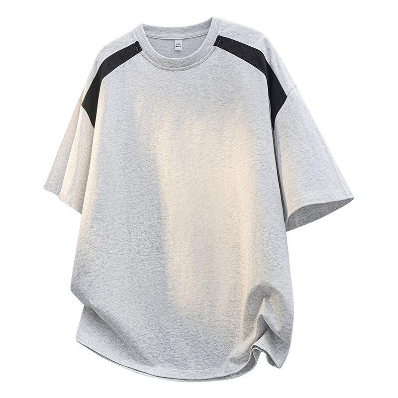 

Gray Men s Short-Sleeve Loose Top - Trendy Spring/Summer 2026 Fashion 3XL
