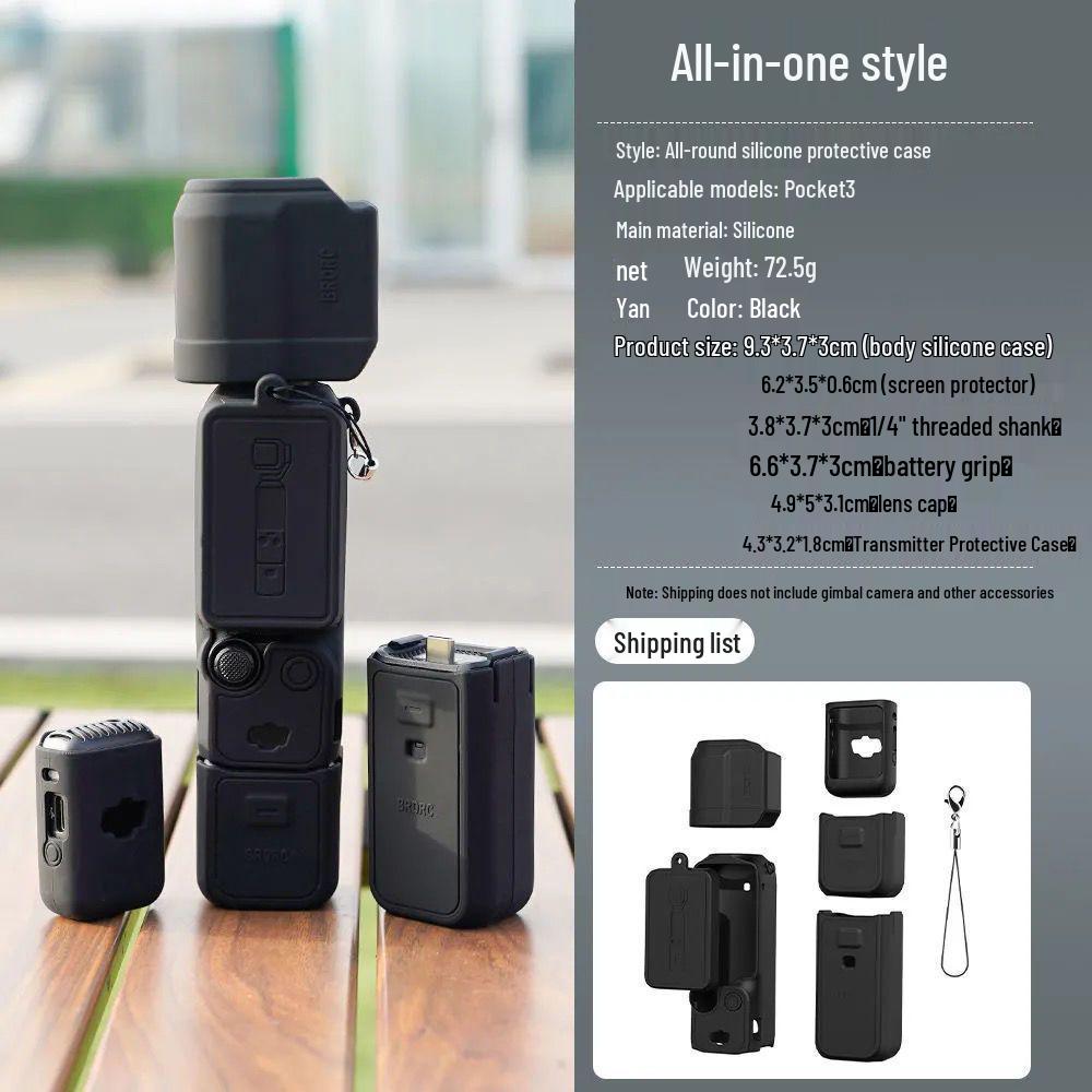 Soft Silicone Protective Case for DJI OSMO Pocket3 - Lens and Gimbal Dust Cover