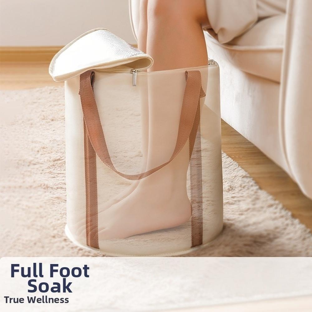 1PC Foldable Foot Soak Bag Lid-mounted Taller Version Soaking Bag With Lid Portable Foot Bath For Adults Travel Storage Case