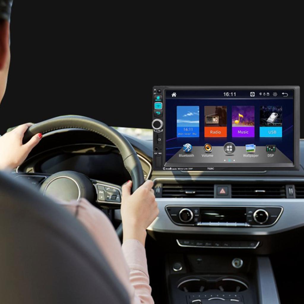 Bluetooth-compatible Car Radio Remote Control 2 Din Audio-Stereo 7 Inch Touch Screen FM-Multimedia Video Player AI-Voice