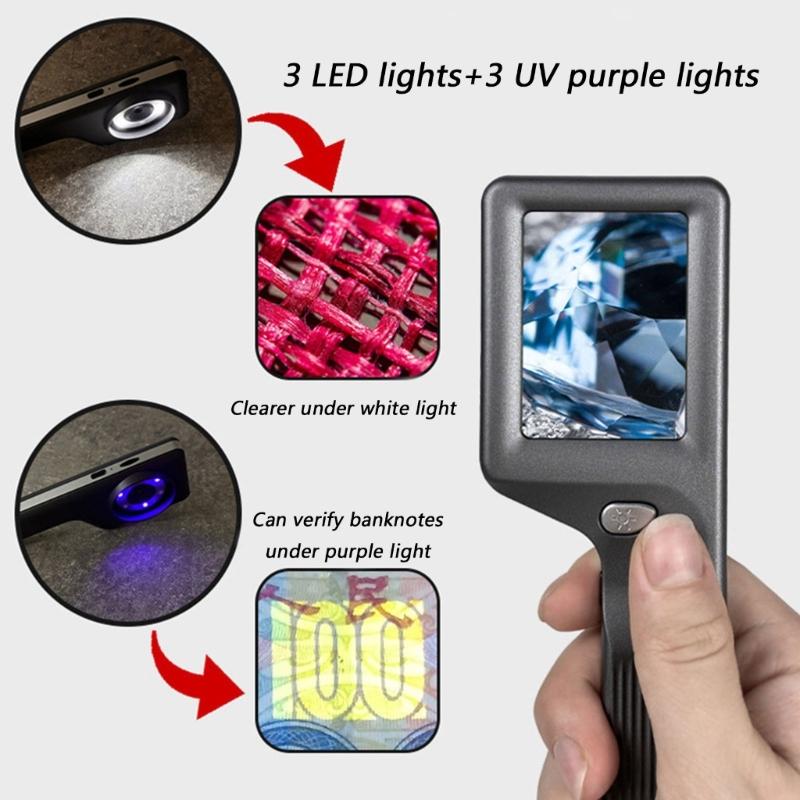 Compact 80X 100X Magnification Digital Microscope Lightweight ABS Imaging For Education Lab Use & Outdoor Explore