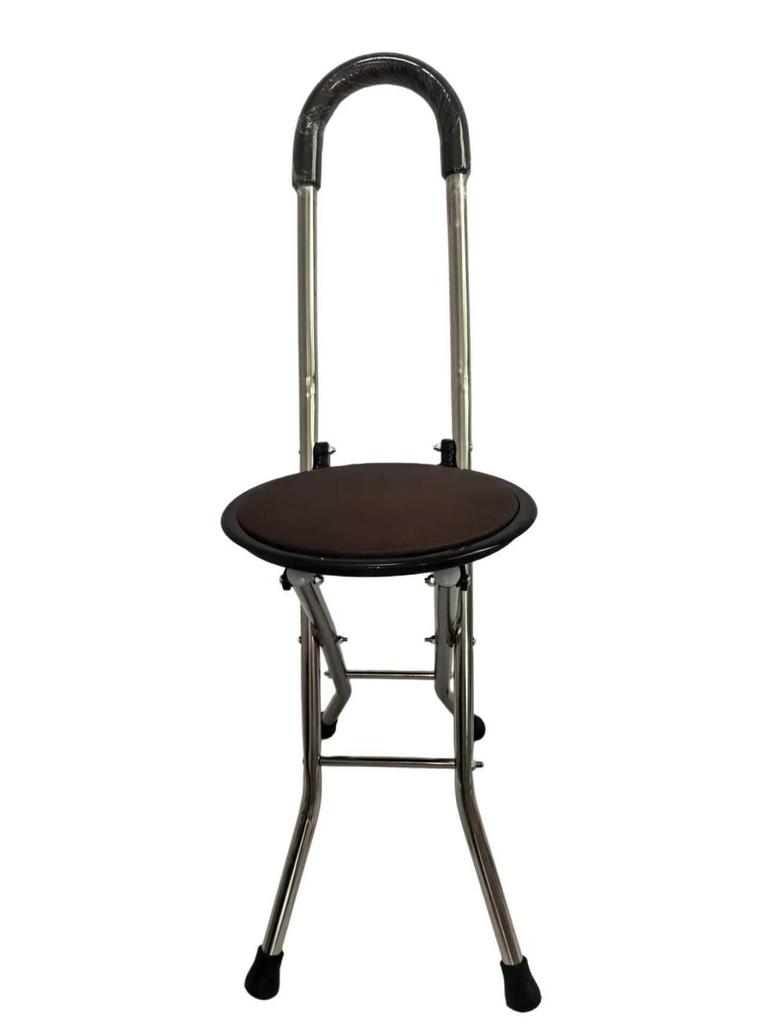 Lightweight Folding Dual-Use Cane Stool: Non-Slip, Portable Crutch and Seat for Elderly Aid