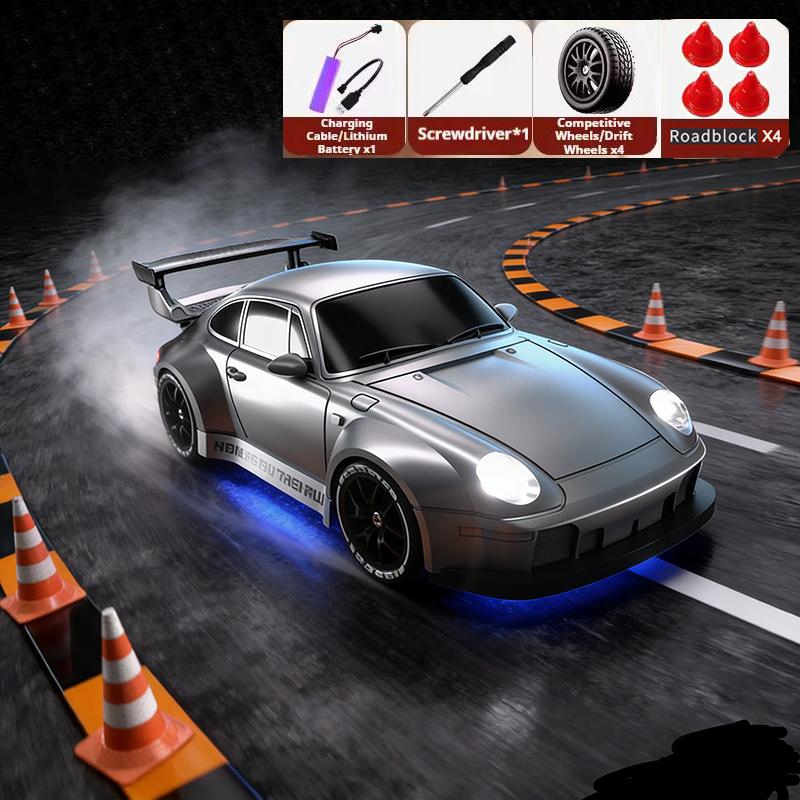 4WD RC Drift Car With LED Light 2.4G Radio 20KM/h High Speed Remote Control Racing Cars Vehicle Model Toy Gift for Boy Girl Kid