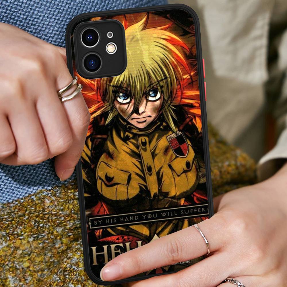 Horror Anime Hellsing Phone Case For IPhone 16 15 14 11 12 13 Pro Max Plus 12 XS Max Back Cover Matte Case