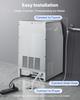Commercial Ice Maker Machine, 73 kg/24h with 14 kg Storage Capacity, Built-in/Freestanding/Under Counter, Stainless Steel Ice Maker with LED Display &