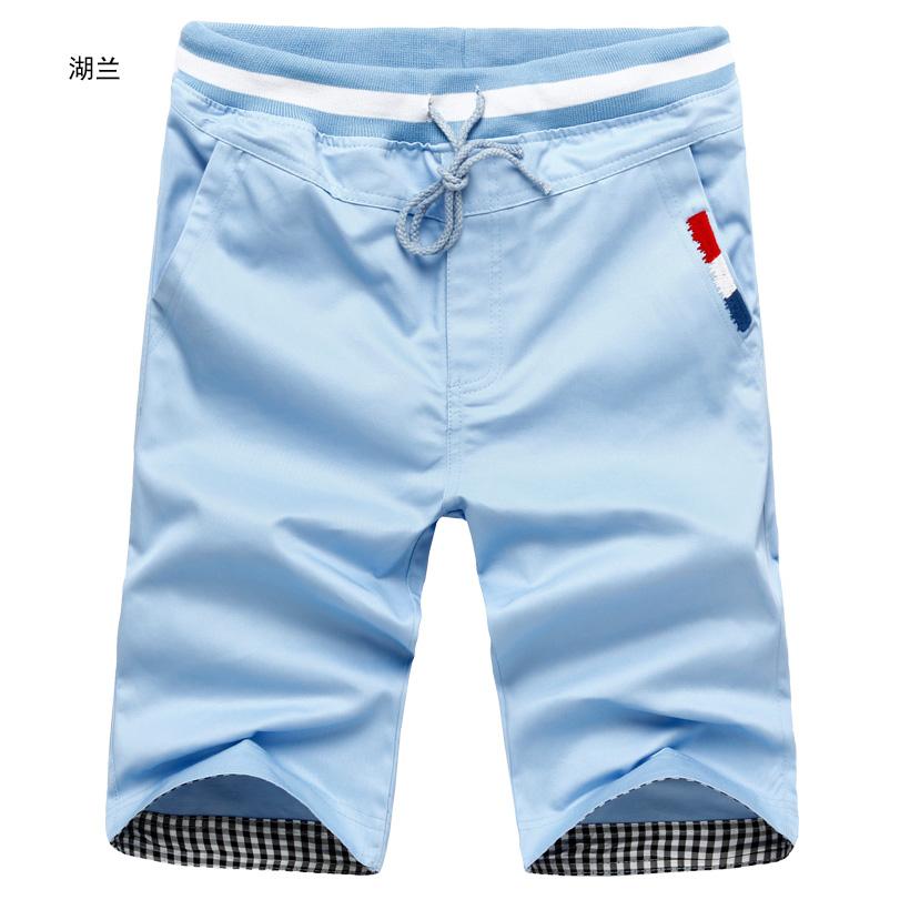 Men Cotton Shorts Summer Style Shorts Men's Pure Color Shorts Beach Shorts Men's Trousers