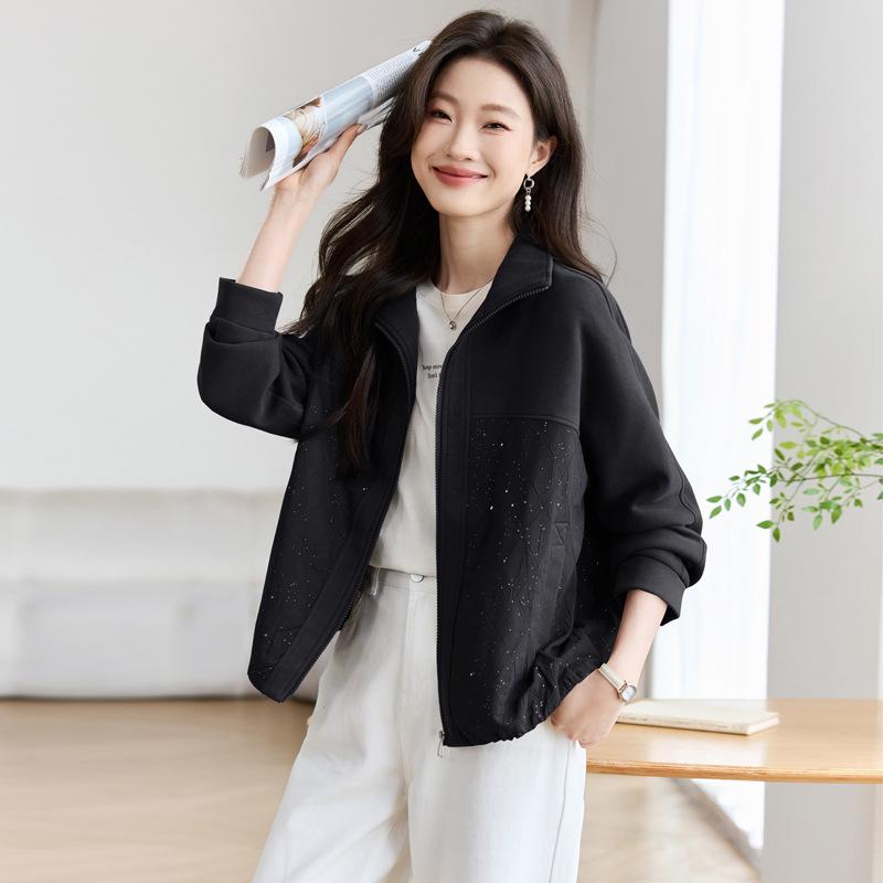 

Женская свободная короткая куртка - Стиль Весна-Осень 2025, Уникальный и трендовый топ для ранней весны XXL чёрный