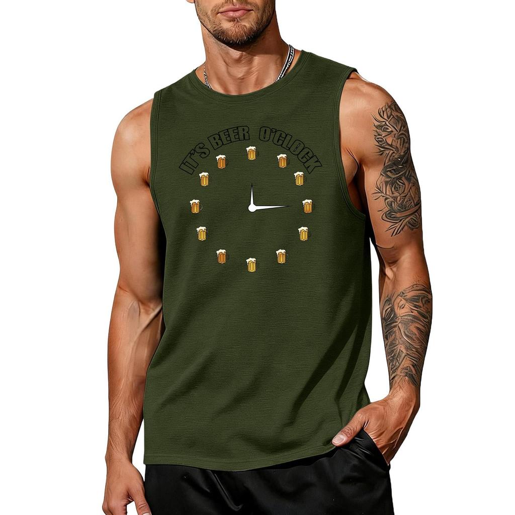 Camiseta sin mangas para hombre Casual Holgada Verano Camiseta para Músculos Tejido Suave Transpirable Cómoda para el Uso Diario