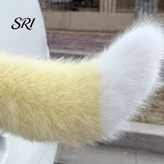 Unique Car Accessory Electric Plush Tail Remote & Voice Control Three-Mode Wagging Artificial Fur Detachable Buckle Costume Cosplay Anime
