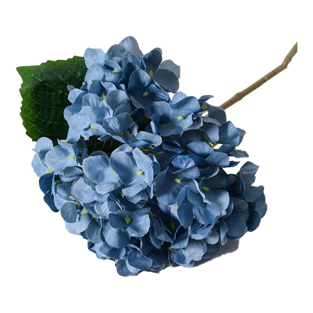 45cm Künstliche Hortensien Blume Mehrzweck Lebensecht mit Grünen Blättern Blumenarrangements für Hochzeits-Tischdekoration Handgefertigt