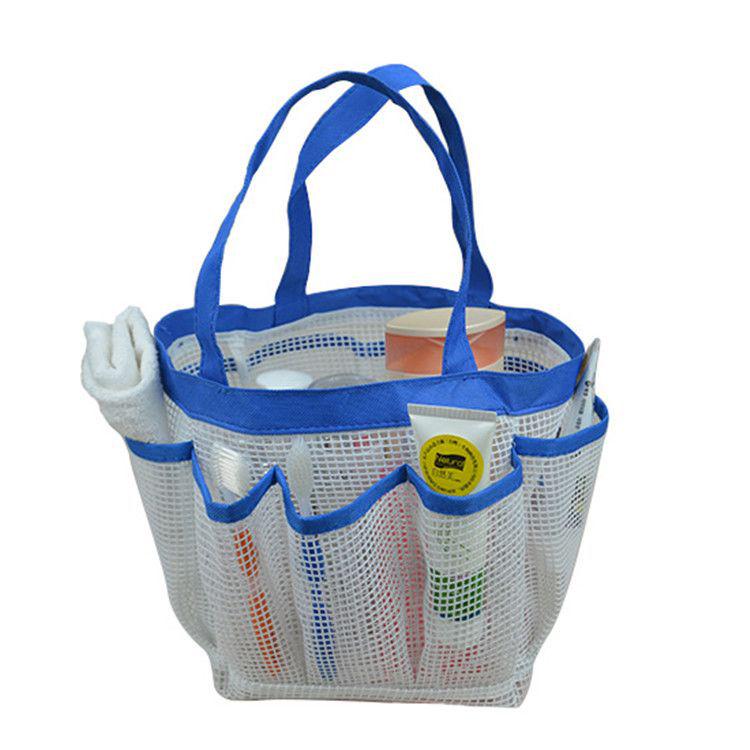 Foldable Mesh Toiletry Tote: Portable Shower and Swimming Storage Basket