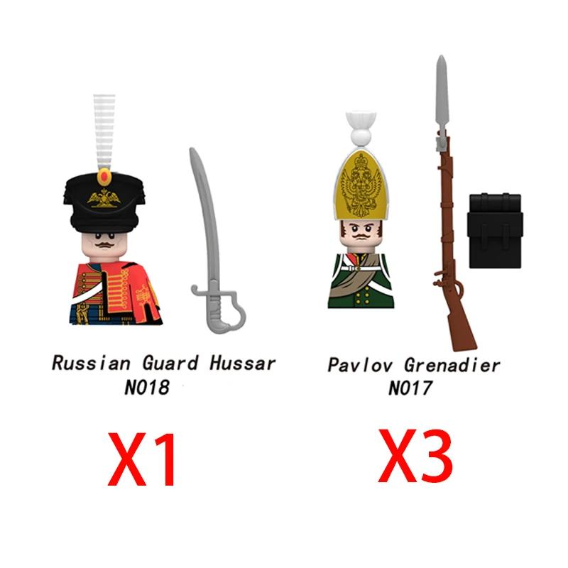 

Наполеоновские войны Военные солдаты Строительные блоки WW2 Британская армия Фигурки Русская пехота Оружие Кирпичи Детские игрушки