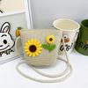 Childrens Cartoon Flower Mini Crossbody Bag With Waterproof Pu For Play And Daily Use